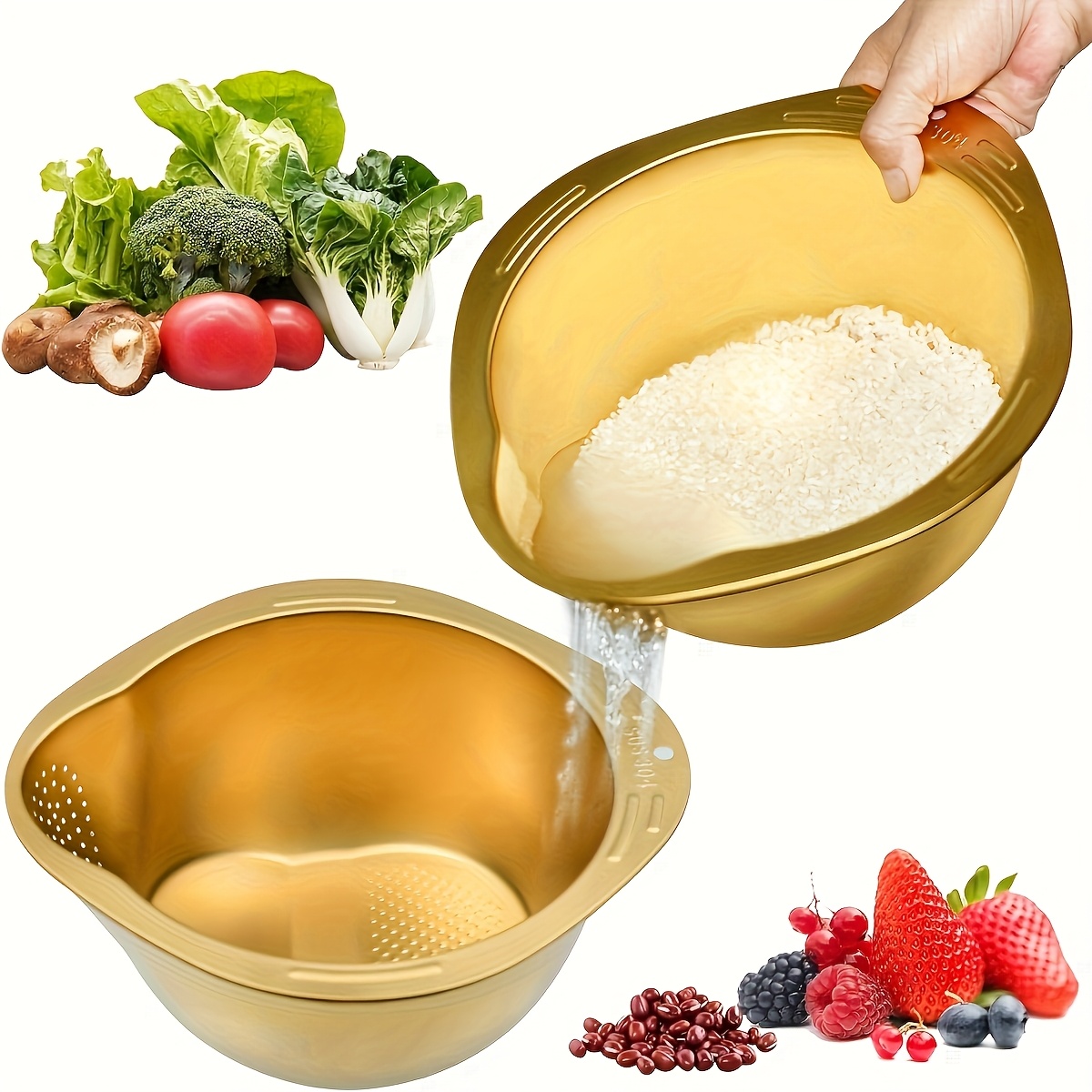 304不锈钢细孔多功能沥水盆