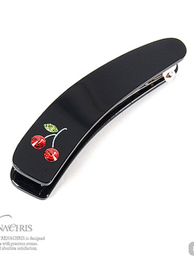 C258韩国进口头饰AngelRena发饰女士成年发卡马发纯色樱桃香蕉夹