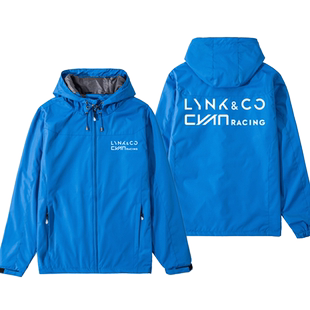 领克车队TCR世界巡回赛马青骅同款Cyan Racing赛车服夹克冲锋衣男