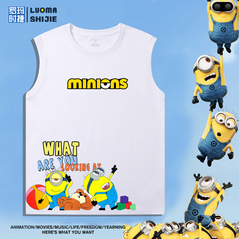 banana小黄人元素周期表搞笑卡通印花短袖上衣纯棉休闲半袖夏季