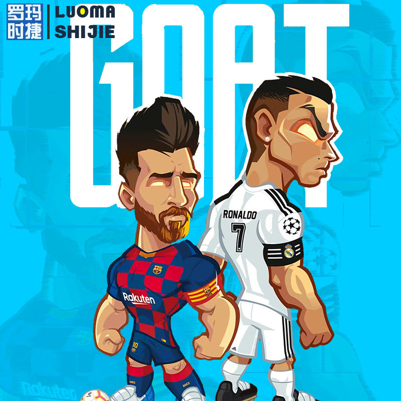 足球周边t恤男ins潮流百搭 搞笑趣味尤文图斯c罗梅西球迷短袖 男