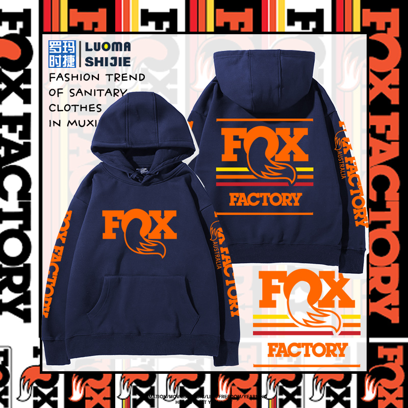 Fox越野摩托车山地自行车骑行宽松连帽卫衣男女衣服运动休闲外套