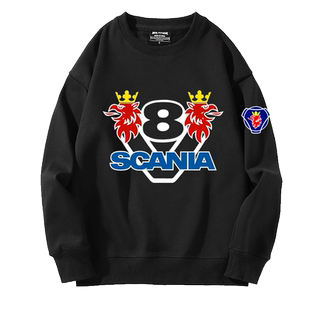 世冠汽车 SAAB 斯堪尼亚 Scania卡车迷欧美街头爆款字母圆领卫衣