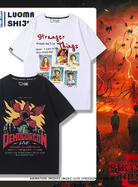 Stranger Things怪奇物语魔王周边短袖男女学生秋冬加绒百搭衣服