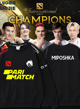 Dota2卫衣男宽松潮流 Team Spirit同款Ti10雪碧战队比赛服卫衣男