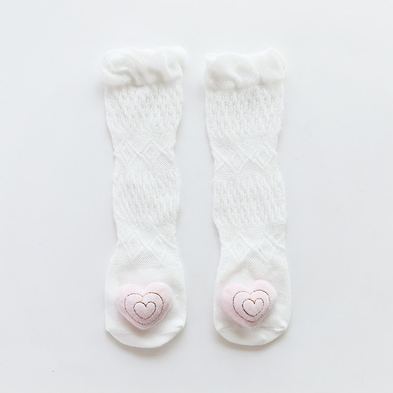 杰西筒面包儿童过膝新生儿夏季蚊防宝宝超薄超人长勒袜中网眼婴不