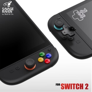 任天堂Switch2 Co. OLED 圆形方向 Skull PAD彩色按键帽十字