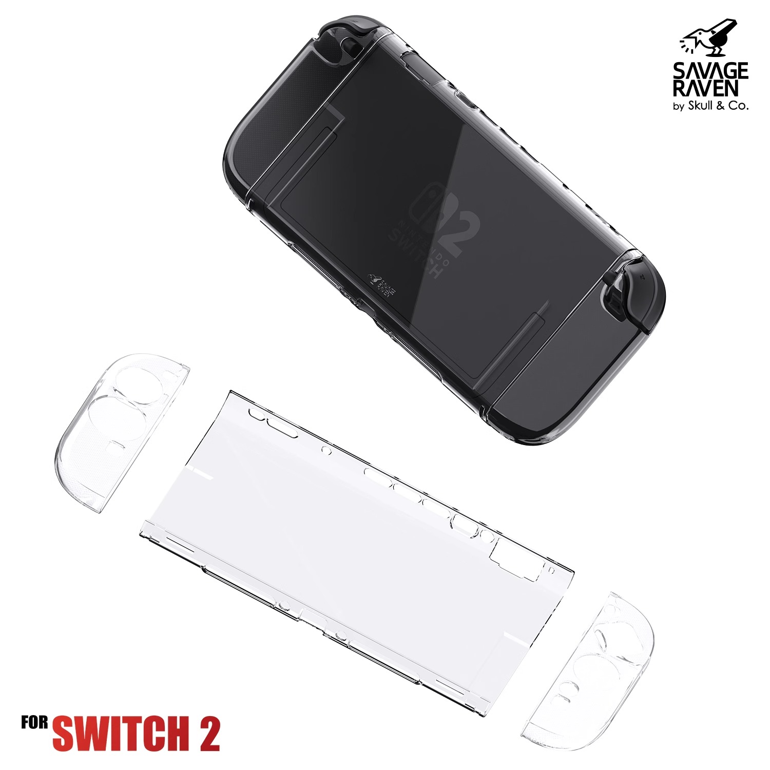 Skull&Co.任天堂Switch2分体式保护壳可拆卸主机壳+Joy-Con手柄壳