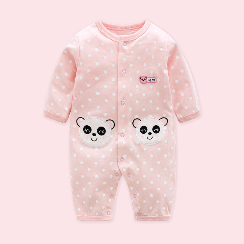 婴儿衣服新生春秋纯棉连体长袖刚出生的女宝宝0一3月公主超萌秋装