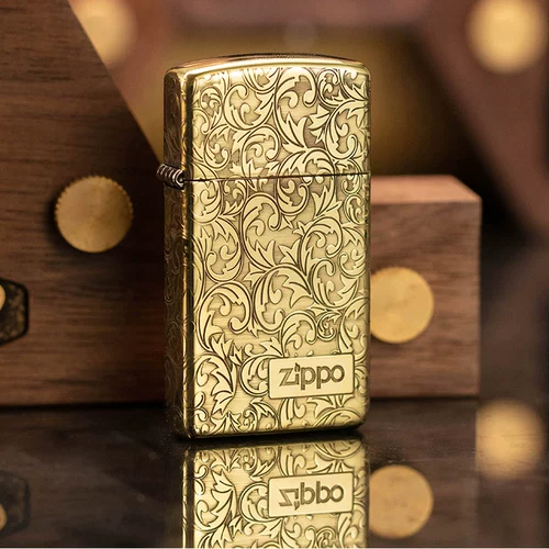Zhibao Ligher подлинный Zhibao Tangcao Eightyear Old Shop 16 Цвета Zhibao Tang Cao Zippo Подлинное латунное волокно -воздушное угольное и нефтяная узкая машина узкая машина