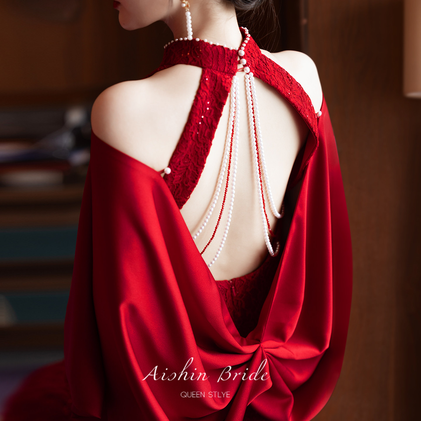 现货《与卿》敬酒服旗袍改良晨袍新款新中式订婚礼服礼裙出阁便装