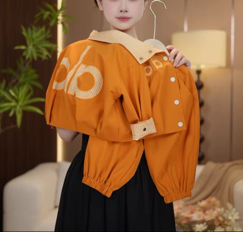 2026春季新款儿童风衣男童宝宝撞色时尚连帽套装