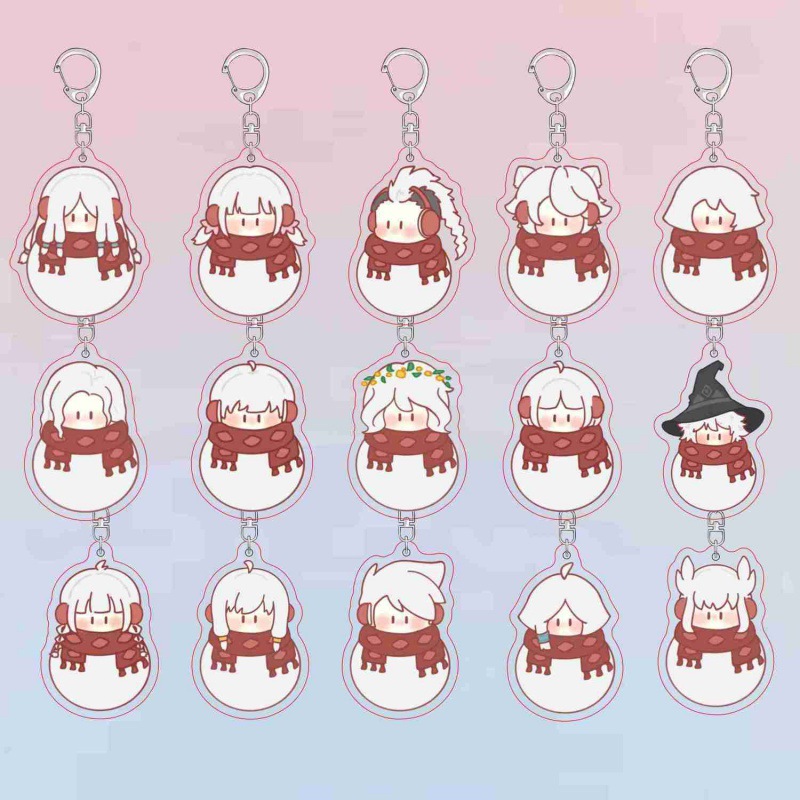 新款雪人光遇周边钥匙扣巫师正太龙骨亚克力书包挂绳超萌挂件礼物