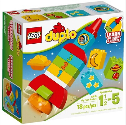 2016款 儿童益智乐高lego 10815得宝系列 大颗粒火箭造型