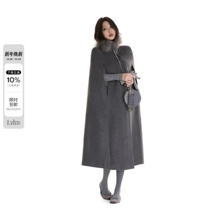 精致立裁50羊毛毛呢大衣无袖 女作家 斗篷大衣 忧郁 itsdinn