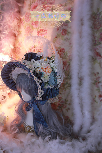一夜物语lolita手作礼帽波奈特