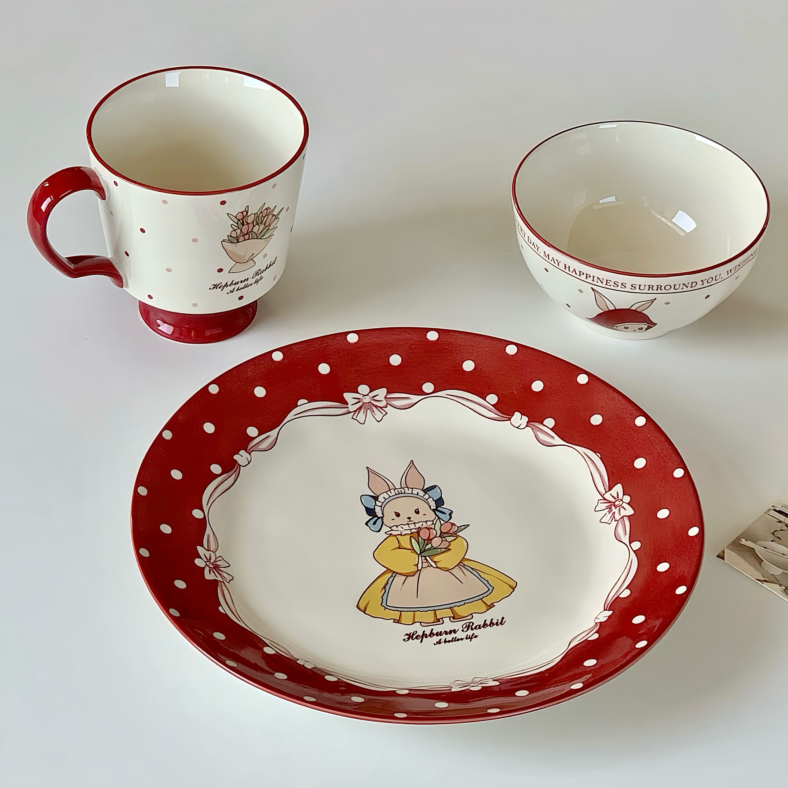 2025新款奶油风陶瓷盘子ins风高颜值家用菜盘子ins风早餐盘餐具