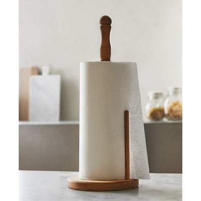 zarahome纸巾架厨房卷纸木质