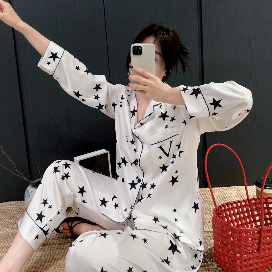 vs成人女性高级感睡衣家居服月光绸冰感睡衣