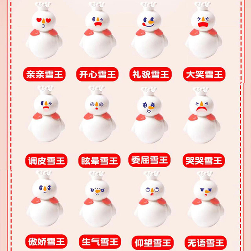 蜜雪冰城不倒翁桌面创意摆件儿童益智玩具雪王不倒翁礼盒生日礼物