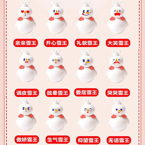 蜜雪冰城不倒翁桌面创意摆件儿童益智玩具雪王不倒翁礼盒生日礼物