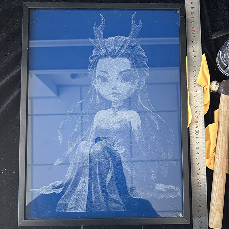【相框版】送女老婆朋友生日礼物母亲节礼物锤子画定制琉璃敲击画