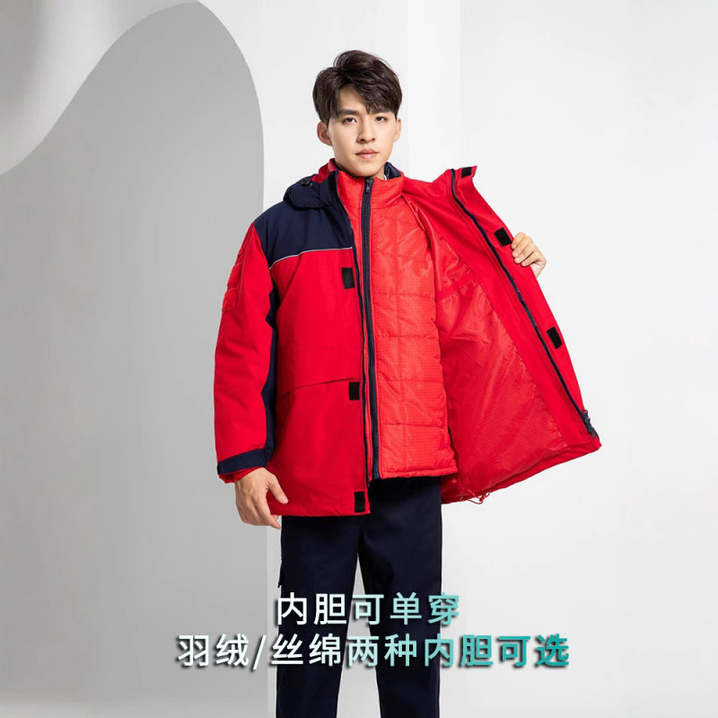 防静电棉衣男冬季中石化加油站防