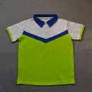 白色拼荧光绿拼宝蓝休闲T恤POLO衫 运动短袖 男女校服同款 定做夏季