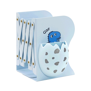 金得利 桌面书立架可伸缩折叠恐龙蛋初高中生创意笔筒学生桌上一体书架固定书本放书神器防倒收纳文具分隔板