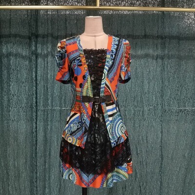 线下古源专柜代购蕾丝相拼连衣裙