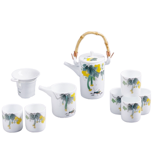 云火窑陶瓷釉下茶具套装整套茶具功夫茶具赠礼盒茶具个性提梁茶壶