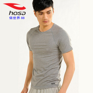 浩沙hosa春夏内衣男式圆领棉莫代尔短袖T恤衫运动款汗衫112511114