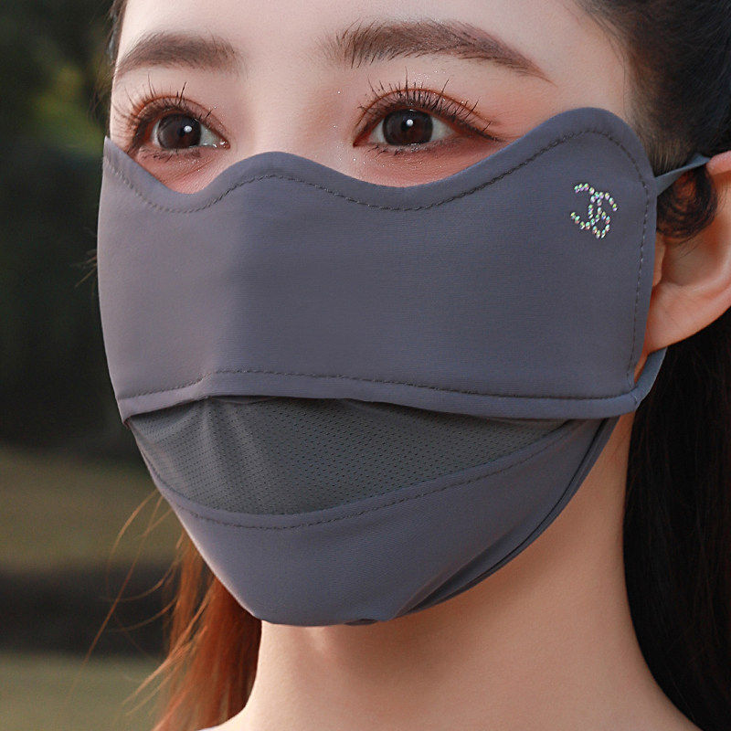 冰丝防晒口罩女夏季抗UV