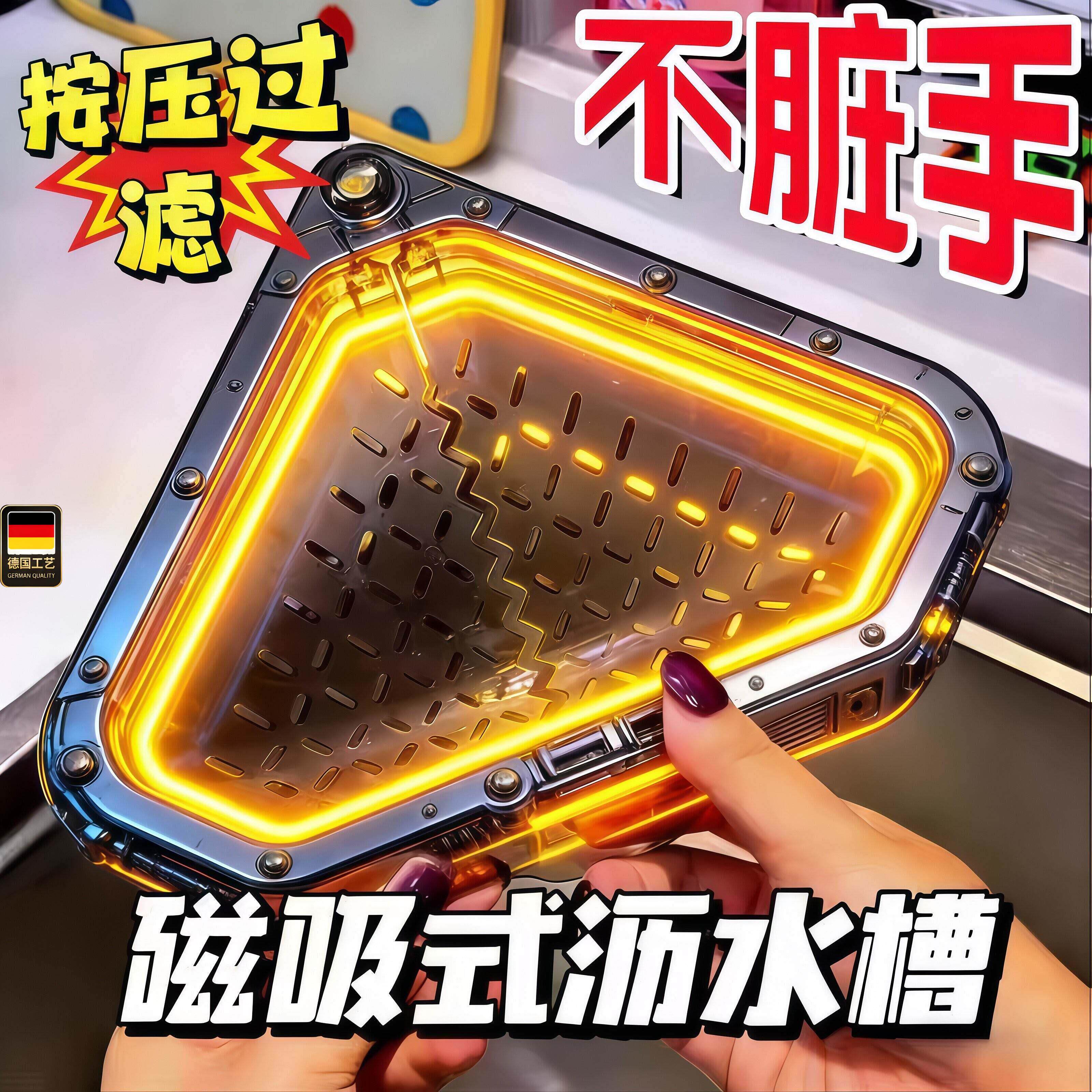 德国工艺磁吸式沥水蓝家