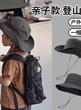 儿童日系登山帽户外亲子