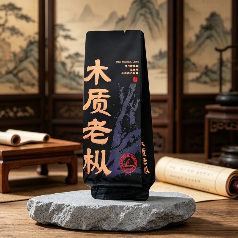 木质味老枞水仙武夷岩茶青苔味显正岩大红袍茶叶乌龙茶2泡品鉴装 - 实物图