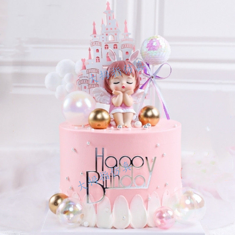 网红城堡女孩生日蛋糕模型 奥特曼篮球高手仿真蛋糕 小仙女汽车款