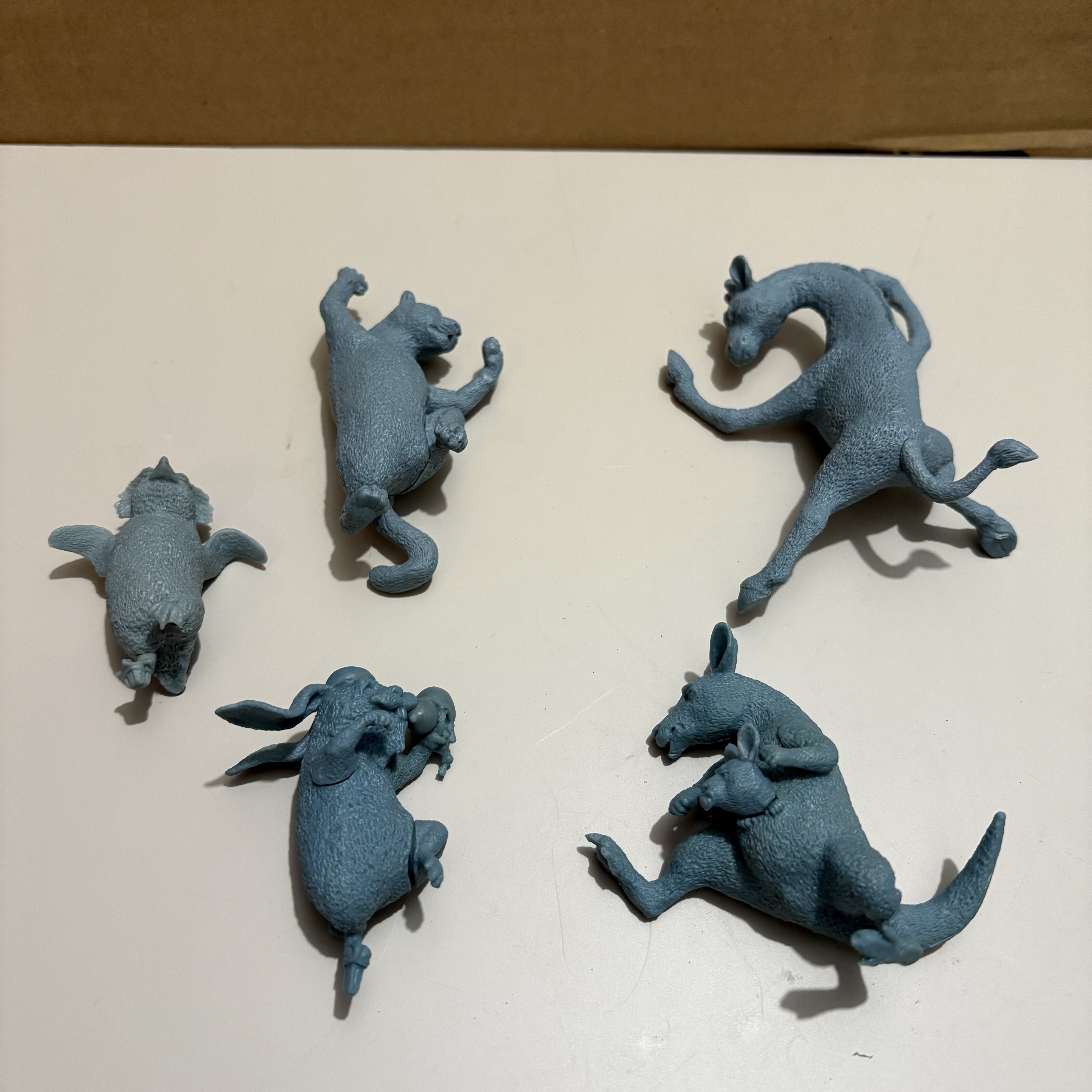 1.5元1个正版散货冥想动物无漆灰模白模可拆趣味涂装上色练手材料