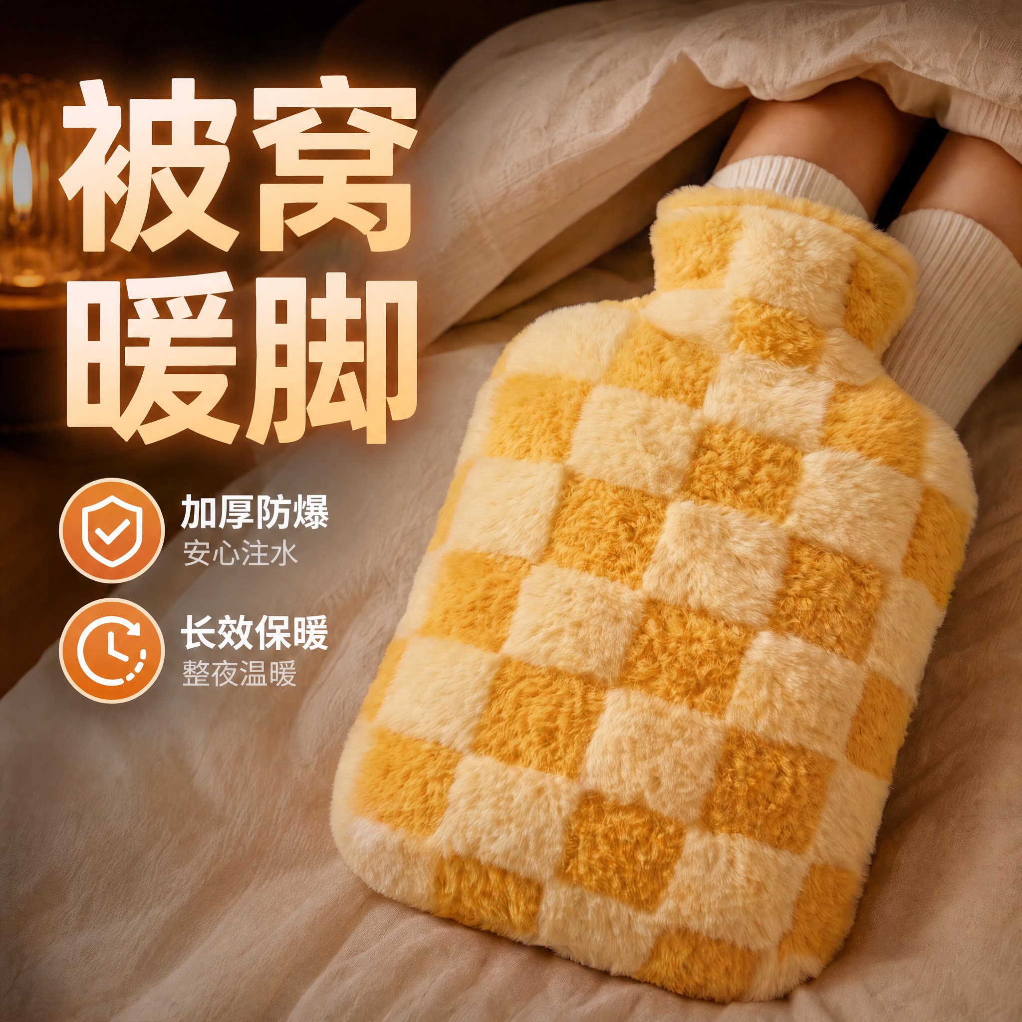 被窝专用暖脚神器热水袋注水大号加厚防爆睡觉女宿舍暖手宝暖水袋