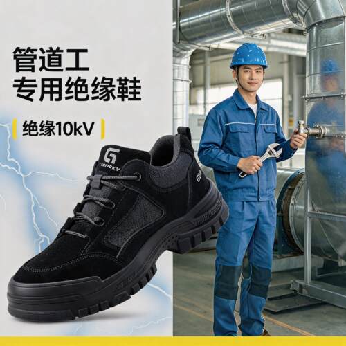 劳保鞋男款士电工10kv绝缘防砸防刺穿透气带钢板安全轻便工作耐磨