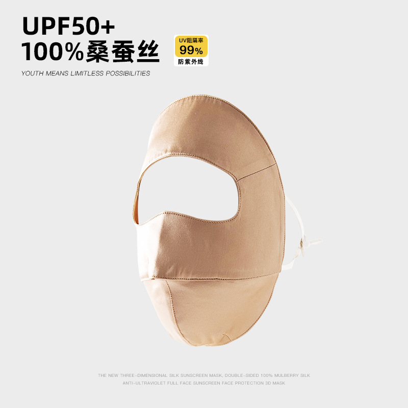 新款立体真丝防晒面罩双面2026桑蚕丝防紫外线全脸防晒护脸3D面罩