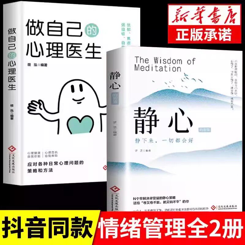 【正版两册】做自己的心理医生+静心心理疏导书籍情绪心理学入门基础自我治疗心里学焦虑症自愈力解压焦虑者的情绪自救