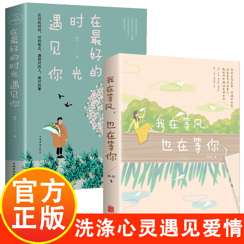 【在最好的时光遇见你+我在等风也在等你】女性励志书籍 一本洗涤心灵遇见爱情的书