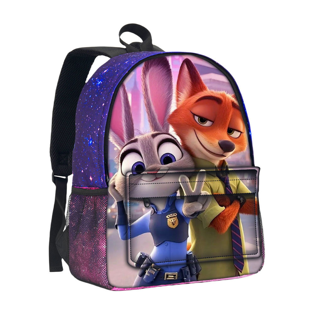 新款Zootopia2 3D立体星空书包疯狂动物城学生大容量星空双肩背包