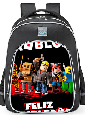 罗布乐思Roblox儿童书包 牛津纺耐磨男女同款减负护脊反光包