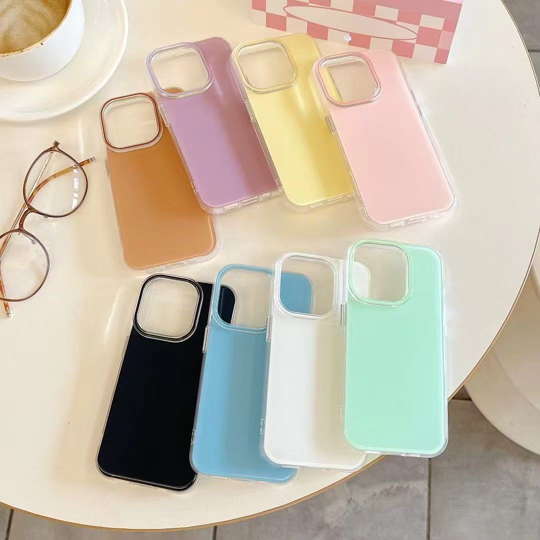 夏日简约ins风果冻适用苹果16promax手机壳iphone15新款14小清新13网红韩系12全包防摔女款高级感11保