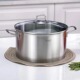 慕厨304不锈钢汤锅汤煲炖锅燃气灶电磁炉适用22 28cm