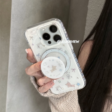 适用opporeno15/14/13手机壳Findx8/7/6/5/3音符腊肠狗k12k11磁吸支架Reno10/9小众高级4se网红超火Ace2pro新