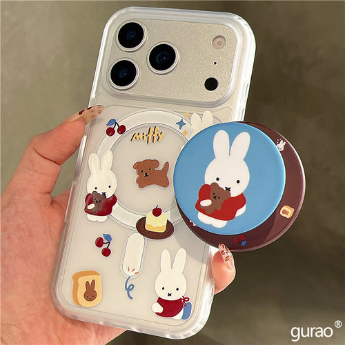 适用小米17/15手机壳turbo4红米note14/13/12甜品米菲兔civi5pro/4/3/2磁吸支架11T/10/9/8磨砂max/mix卡通壳