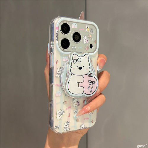 适用oppoA58a57手机壳A1a2A3A5a6s条纹西高地a93磁吸支架a95a96a97A32a35A36新A72a92s网红超火r15r17R11外壳